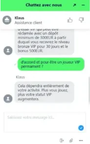 Chat en direct de l'assistance Space Fortuna